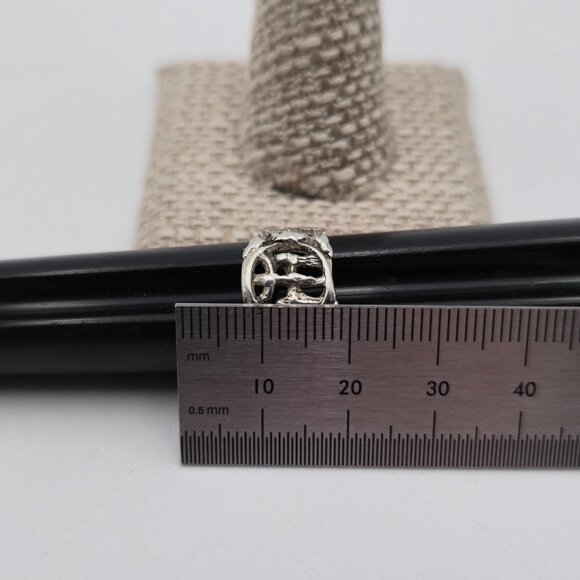 Size 6.25 Sterling Silver Jesus On The Cross Religious Ring A3969 - Picture 7 of 8